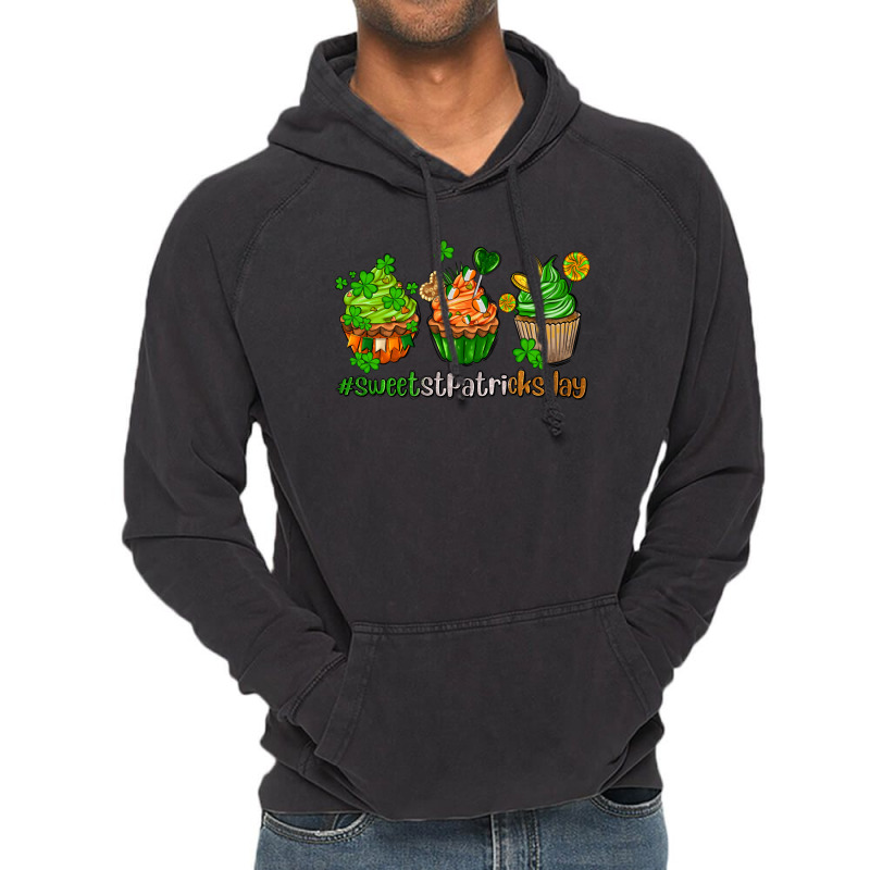 Sweet St Patricks Day Cupcake Vintage Hoodie | Artistshot