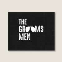 The Groomsmen Cool Shades Funny Bachelor Party Gift Landscape Canvas Print | Artistshot