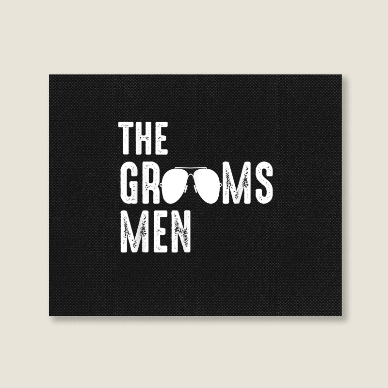 The Groomsmen Cool Shades Funny Bachelor Party Gift Landscape Canvas Print | Artistshot