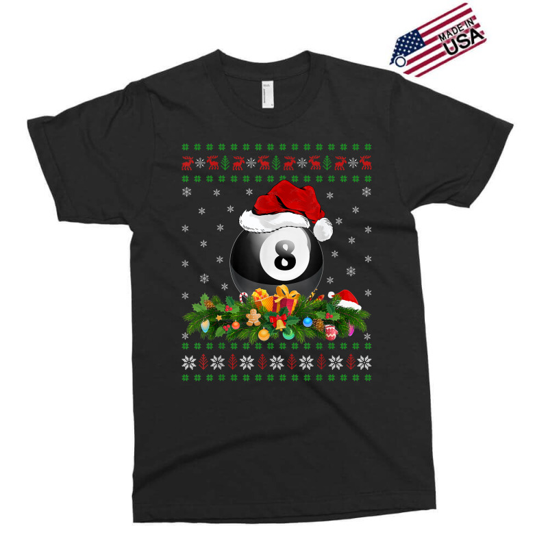 Billiards Sports Lover Xmas Santa Ugly Billiards Christmas T Shirt Exclusive T-shirt | Artistshot