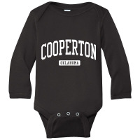 Cooperton Oklahoma Ok Vintage Athletic Sports Design T Shirt Long Sleeve Baby Bodysuit | Artistshot