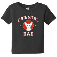 Oriental Cat Dad Baby Tee | Artistshot