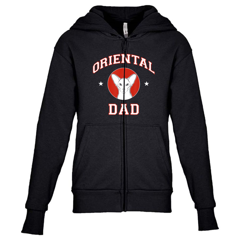 Oriental Cat Dad Youth Zipper Hoodie | Artistshot