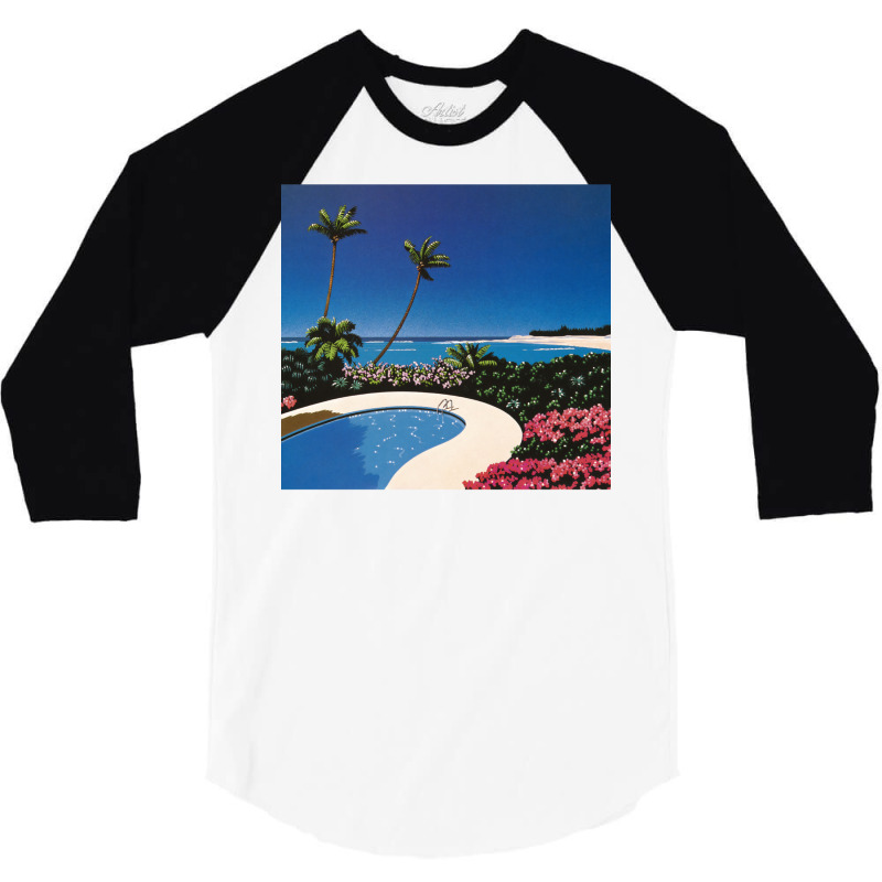 Hiroshi Nagai Art Print Poster Vaporwave Aesthetic Wallpaper 3/4 Sleeve Shirt | Artistshot