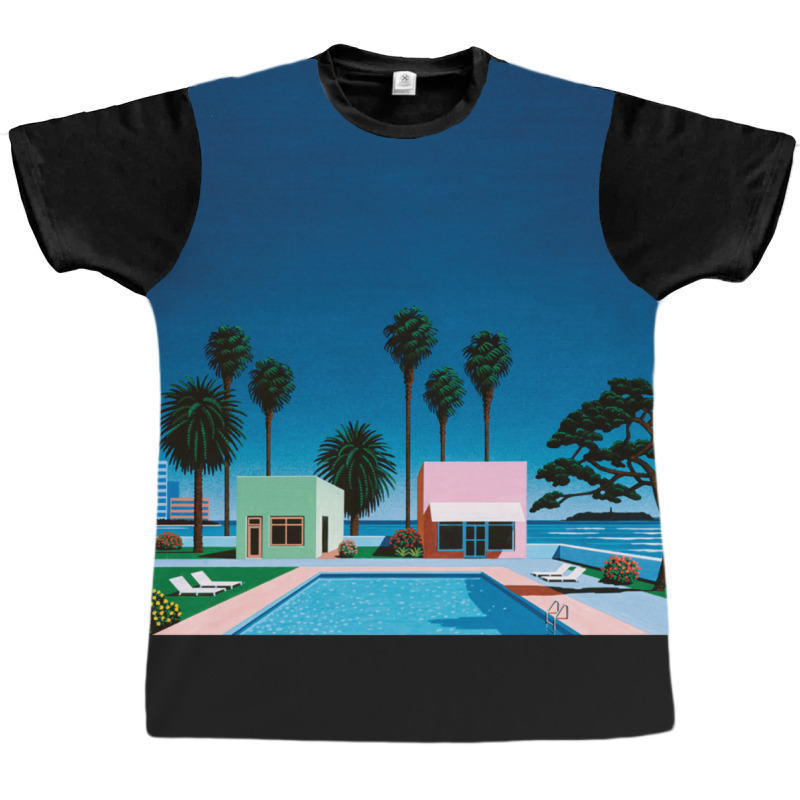 Hiroshi Nagai Art Print Poster Vaporwave Shirt Wallpaper Graphic T-shirt | Artistshot