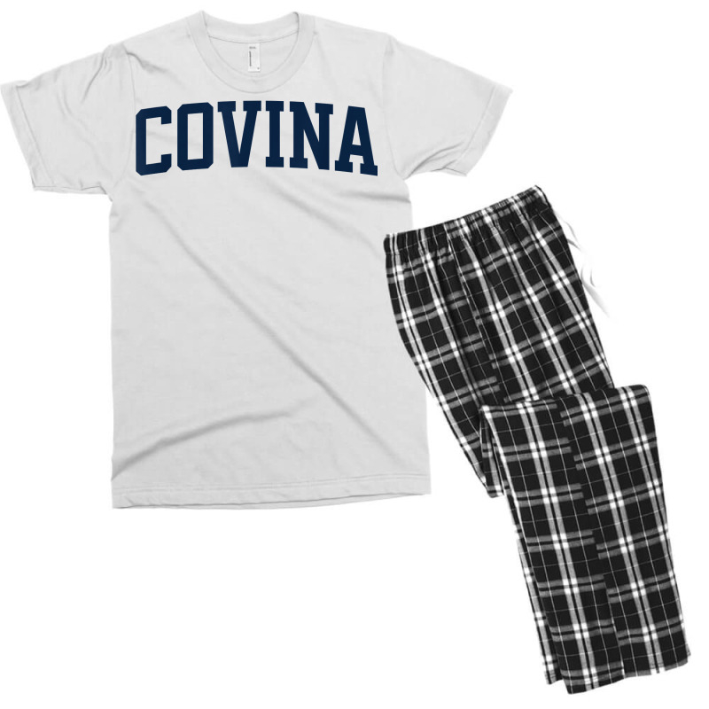 Covina California Collegiate Style Varsity Block Letter T Shirt Men's T-shirt Pajama Set | Artistshot