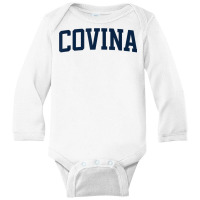 Covina California Collegiate Style Varsity Block Letter T Shirt Long Sleeve Baby Bodysuit | Artistshot