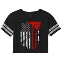 Trending American Viking Axe Flag Scorecard Crop Tee | Artistshot