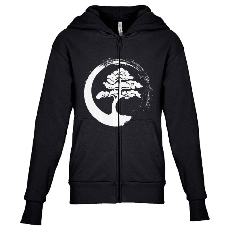 Limited Edition Japanese Zen Bonsai Tree Buddhism Buddhist Gifts Youth Zipper Hoodie by femalesbaubles | Artistshot