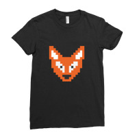 Fox Head Pixelart Ladies Fitted T-shirt | Artistshot