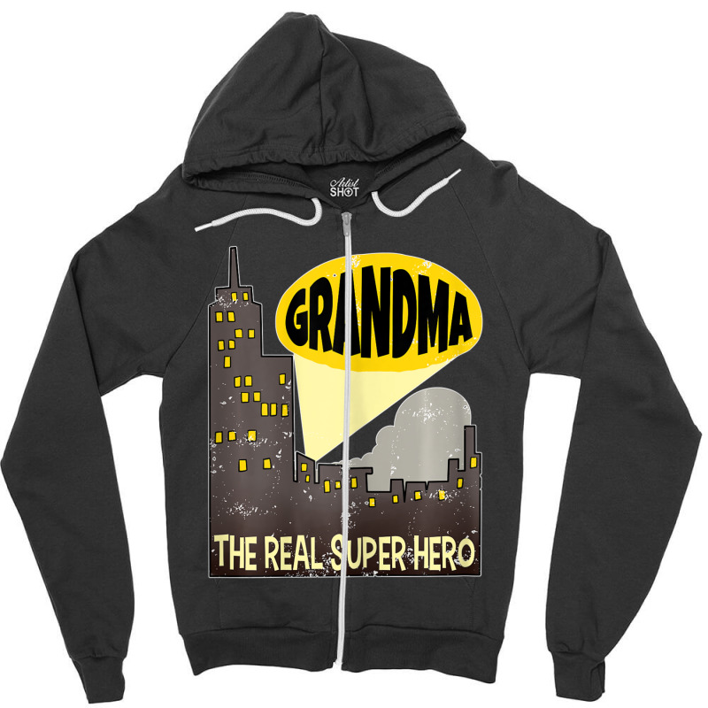 Trending Womens Super Grandma Grandma The Real Superhero Gifts Zipper Hoodie | Artistshot