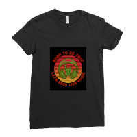 Rock Live  Green Headphone Ladies Fitted T-shirt | Artistshot