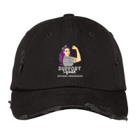 Support Squad Grey Warrior Asthma Awareness Women Vintage Cap | Artistshot