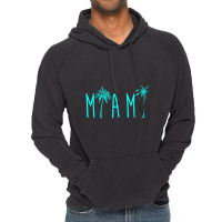 Trending Miami Beach Florida Palm Trees Vintage Hoodie | Artistshot