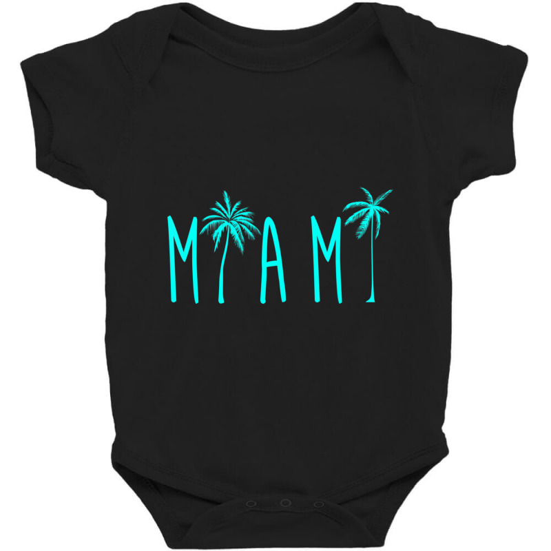 Trending Miami Beach Florida Palm Trees Baby Bodysuit by yumgaugeteuda | Artistshot