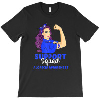 Support Squad Blue Warrior Alopecia Awareness Women T-shirt | Artistshot