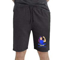 Support Squad Blue Warrior Alopecia Awareness Women Vintage Short | Artistshot