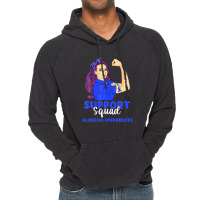 Support Squad Blue Warrior Alopecia Awareness Women Vintage Hoodie | Artistshot