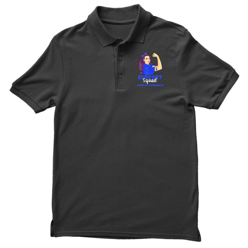 Support Squad Blue Warrior Alopecia Awareness Women Men's Polo Shirt | Artistshot