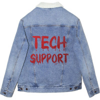 Limited Edition Creepy Tech Support Unisex Sherpa-lined Denim Jacket | Artistshot