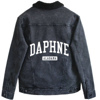 Daphne Alabama Al Vintage Athletic Sports Design T Shirt Unisex Sherpa-lined Denim Jacket | Artistshot