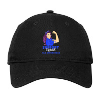 Support Squad Blue Warrior Als Awareness Women Adjustable Cap | Artistshot