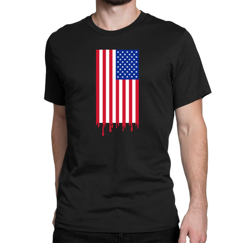 American Flag And The Blood Of Freedom Classic T-shirt by Alamy | Artistshot