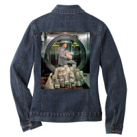 Mohamed Ali   Money In The Bank Ladies Denim Jacket | Artistshot