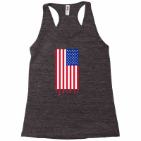 American Flag And The Blood Of Freedom Racerback Tank | Artistshot