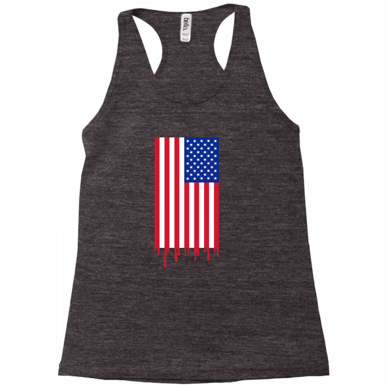 American Flag And The Blood Of Freedom Racerback Tank by Alamy | Artistshot