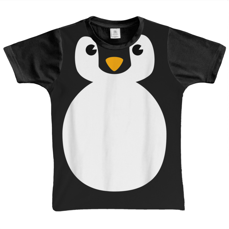 Funny Penguin Face Design Or Easy Costume Cute Black Penguin Graphic Youth T-shirt | Artistshot