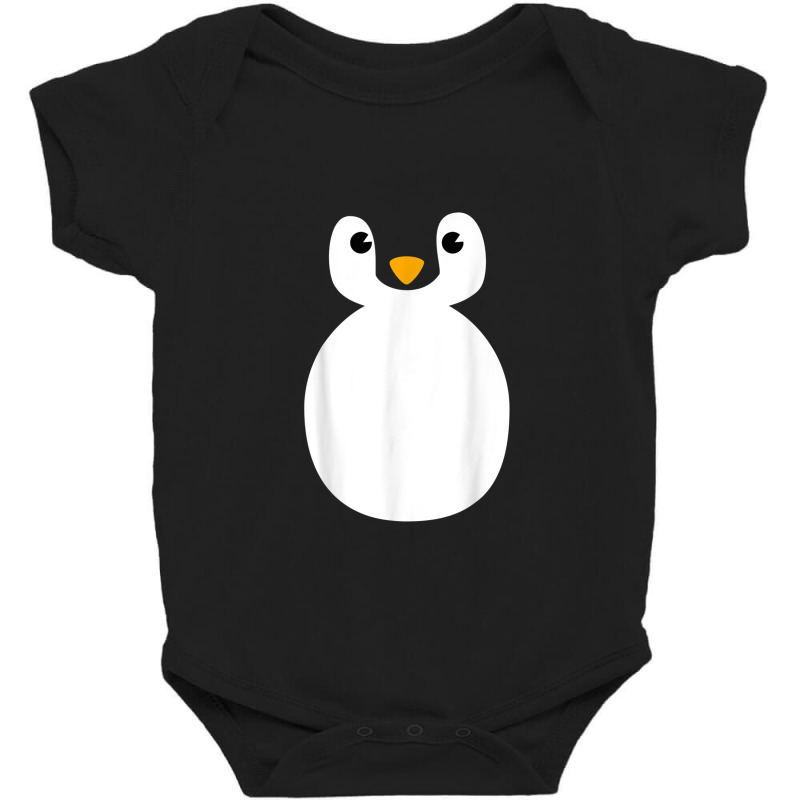 Funny Penguin Face Design Or Easy Costume Cute Black Penguin Baby Bodysuit | Artistshot