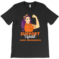 Support Squad Orange Warrior Adhd Awareness Women T-shirt | Artistshot