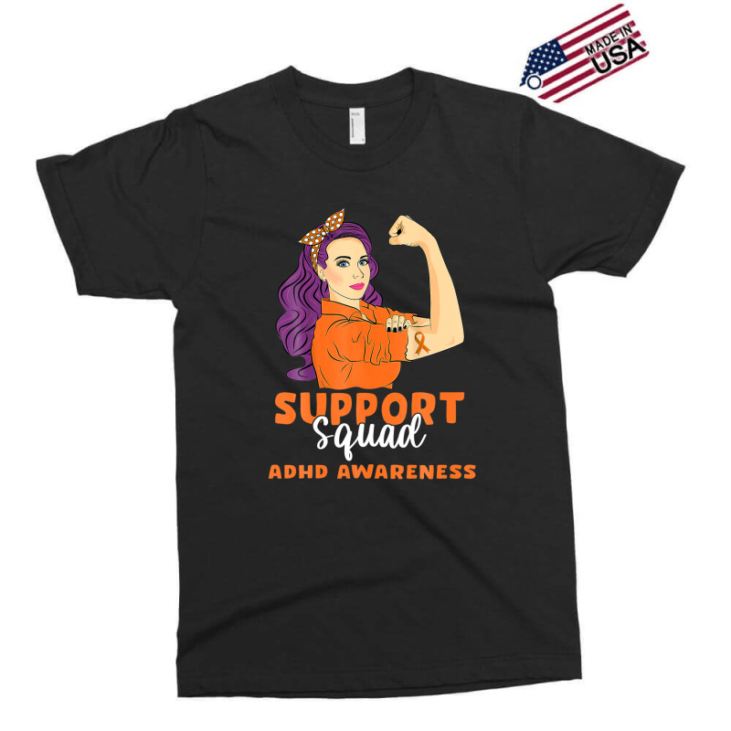 Support Squad Orange Warrior Adhd Awareness Women Exclusive T-shirt | Artistshot