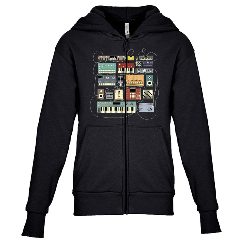 Electronic Musician Synthesizer And Drum Machine Dj Youth Zipper Hoodie | Artistshot