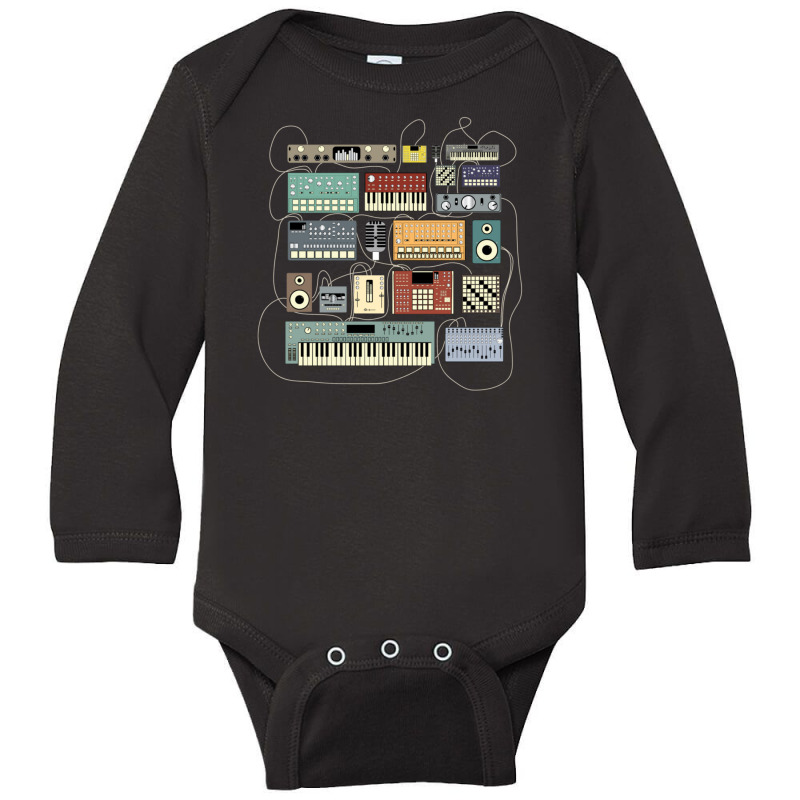 Electronic Musician Synthesizer And Drum Machine Dj Long Sleeve Baby Bodysuit | Artistshot