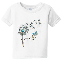 Family Dandelion Flowers Butterfly Vintage Style Men Women T Shirt Baby Tee | Artistshot