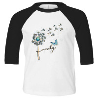 Family Dandelion Flowers Butterfly Vintage Style Men Women T Shirt Toddler 3/4 Sleeve Tee | Artistshot