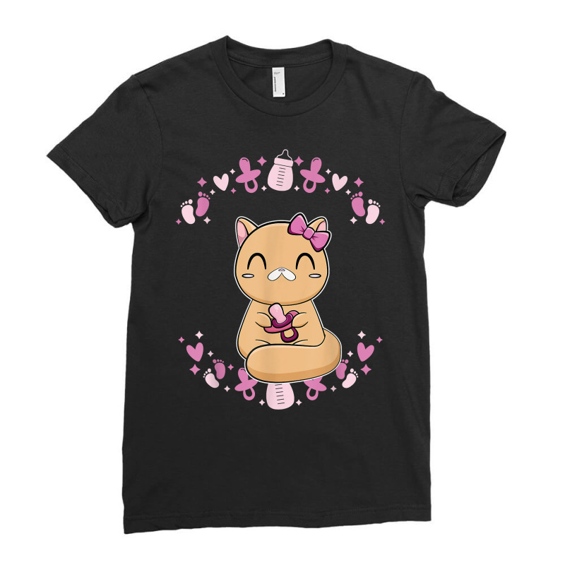 Exotic Shorthair Cat Anime Kitten Baby Soother T Shirt Ladies Fitted T-Shirt by shmonotpv4s | Artistshot