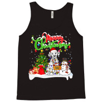 Dalmatian Dog Xmas Lighting Matching Santa Dalmatian Dog Wearing Chris Tank Top | Artistshot