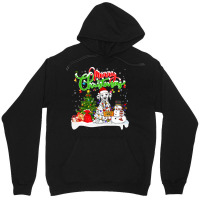 Dalmatian Dog Xmas Lighting Matching Santa Dalmatian Dog Wearing Chris Unisex Hoodie | Artistshot