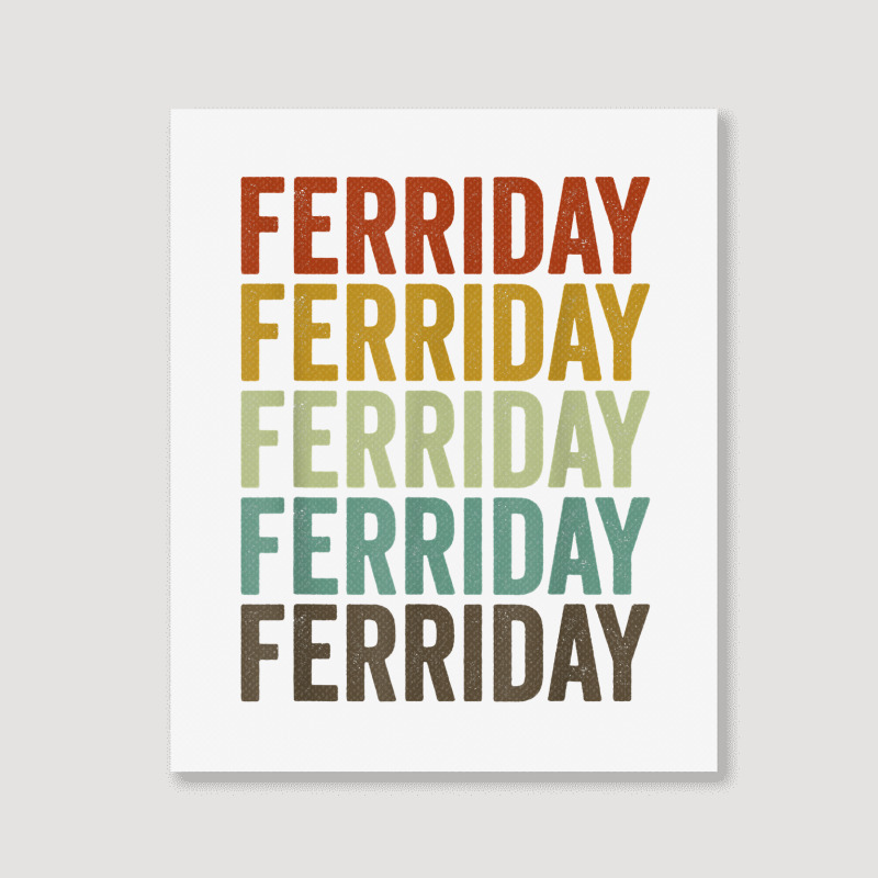 Ferriday City Retro T Shirt Portrait Canvas Print | Artistshot