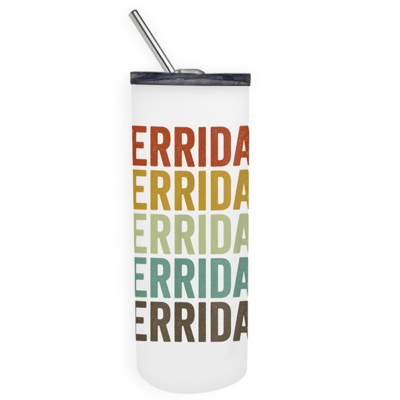 Ferriday City Retro T Shirt Skinny Tumbler | Artistshot