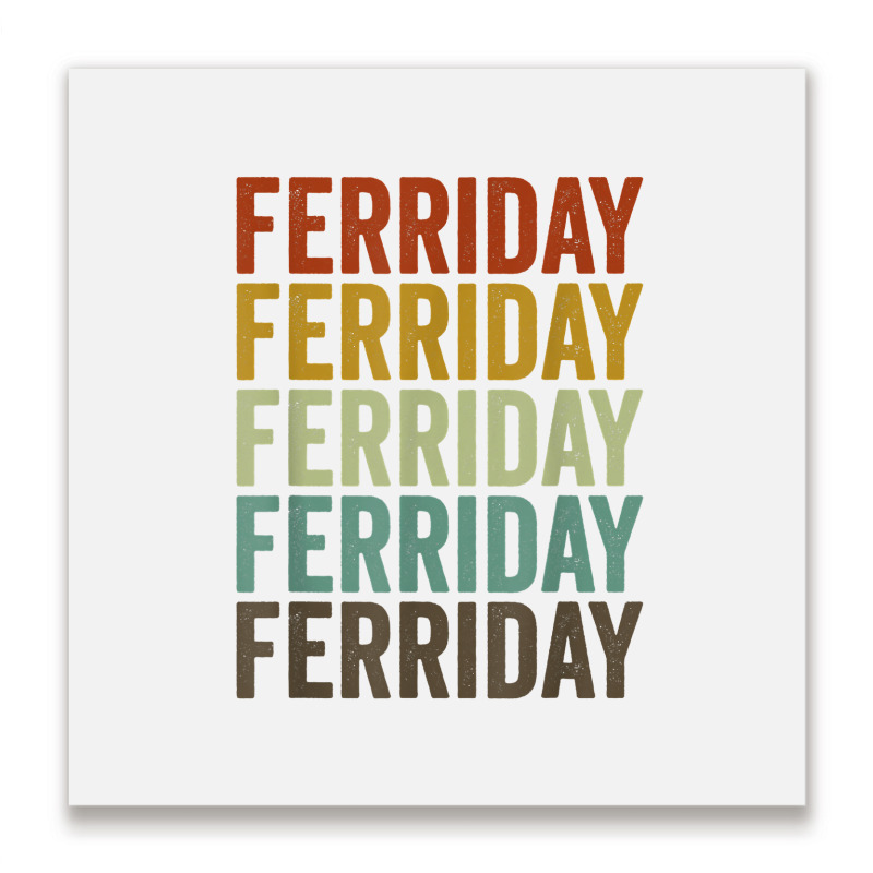 Ferriday City Retro T Shirt Metal Print Square | Artistshot