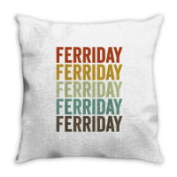 Ferriday City Retro T Shirt Throw Pillow | Artistshot