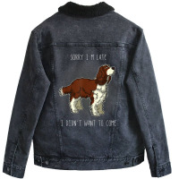 English Springer Spaniel Dog Breed T Shirt Unisex Sherpa-lined Denim Jacket | Artistshot