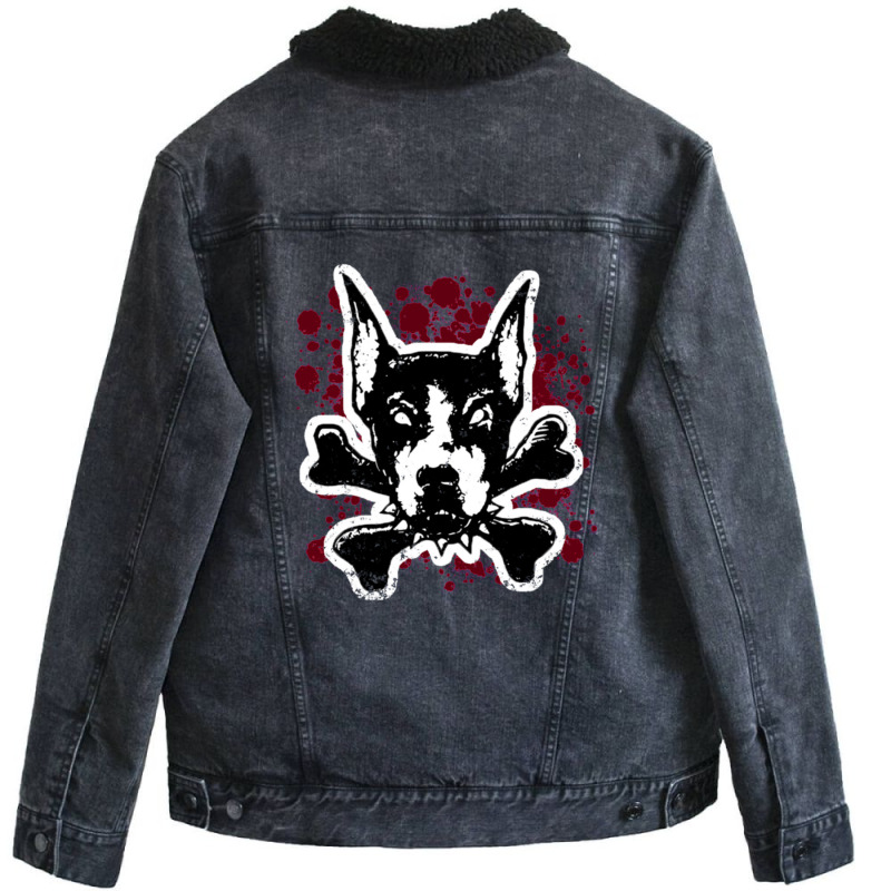 Doberman Pinscher Unisex Sherpa-Lined Denim Jacket by ALVINTRIMBLE | Artistshot