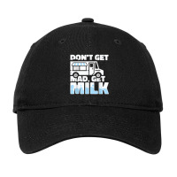 Fun Milk Dairy Cow   Farm Farming Farmer Milk Truck T Shirt Adjustable Cap | Artistshot