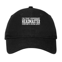 Headmaster Job Title Employee Funny Worker Headmaster Adjustable Cap | Artistshot