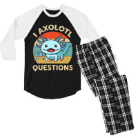 Hot Trend I Axolotl Questions Cute Axolotl Plush Funny Kids Men's 3/4 Sleeve Pajama Set | Artistshot